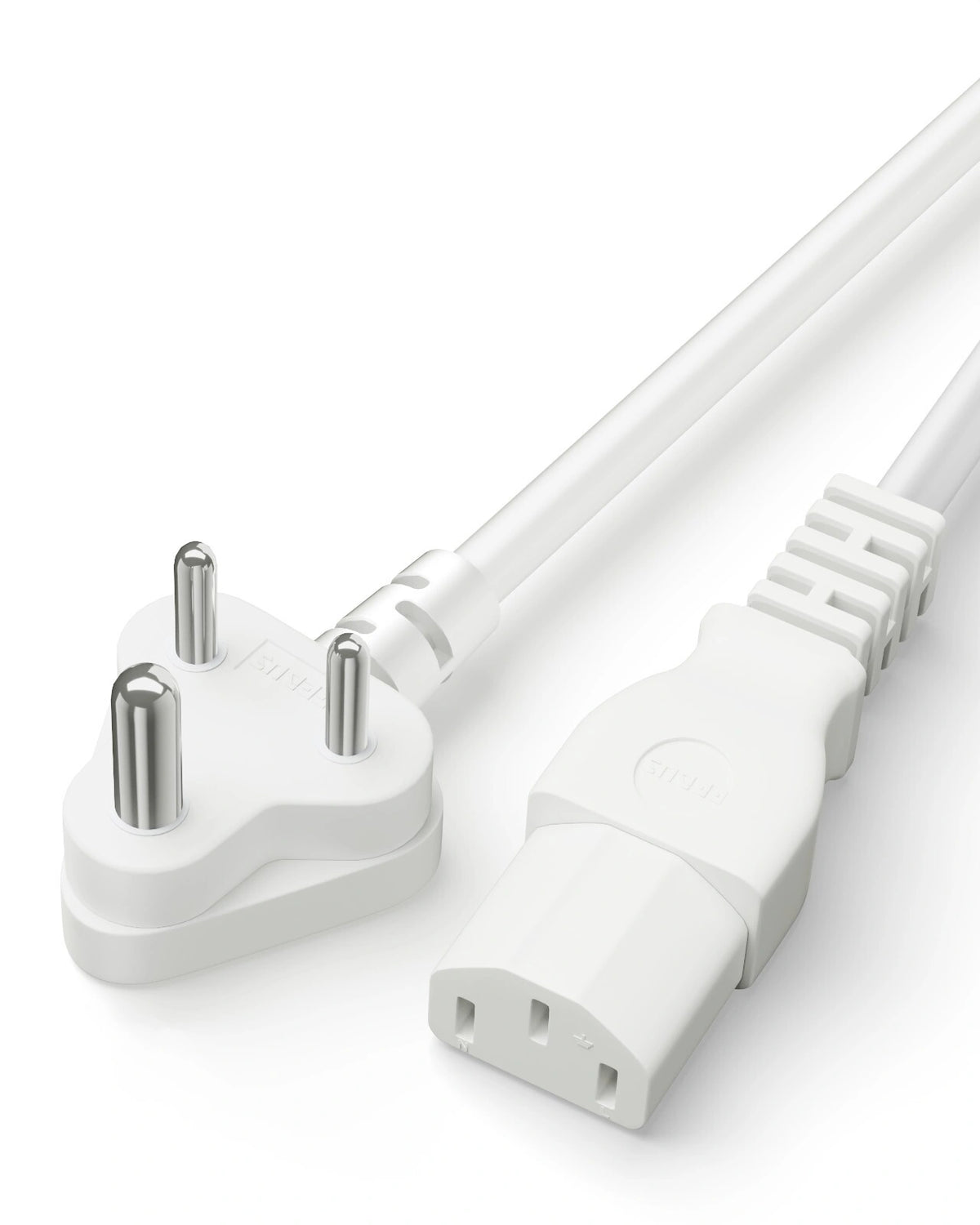 Computer Power Cable Cord – IEC Mains, for PC/Desktop/Monitor/Printer (Black/White)
