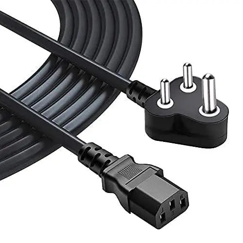 Computer Power Cable Cord – IEC Mains, for PC/Desktop/Monitor/Printer (Black/White) Cheeku Technologies