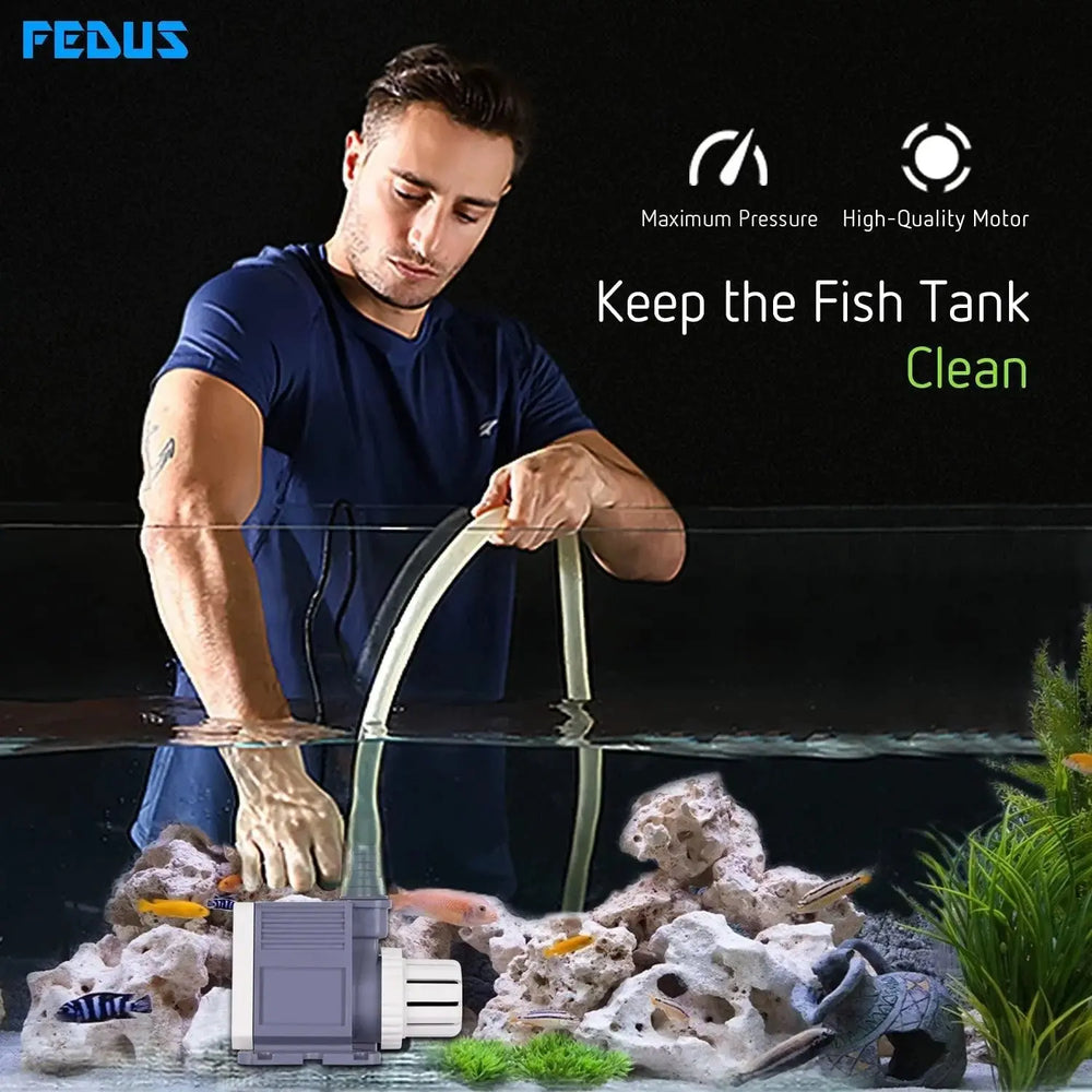 FEDUS Cooler Water Pump, Aquarium water pump, 20 Watt Submersible Small cooler Water Lifting Pump Motor For Ponds, Fountain, Desert Air Cooler, Fish Tank, Statuary, Hydroponics FEDUS