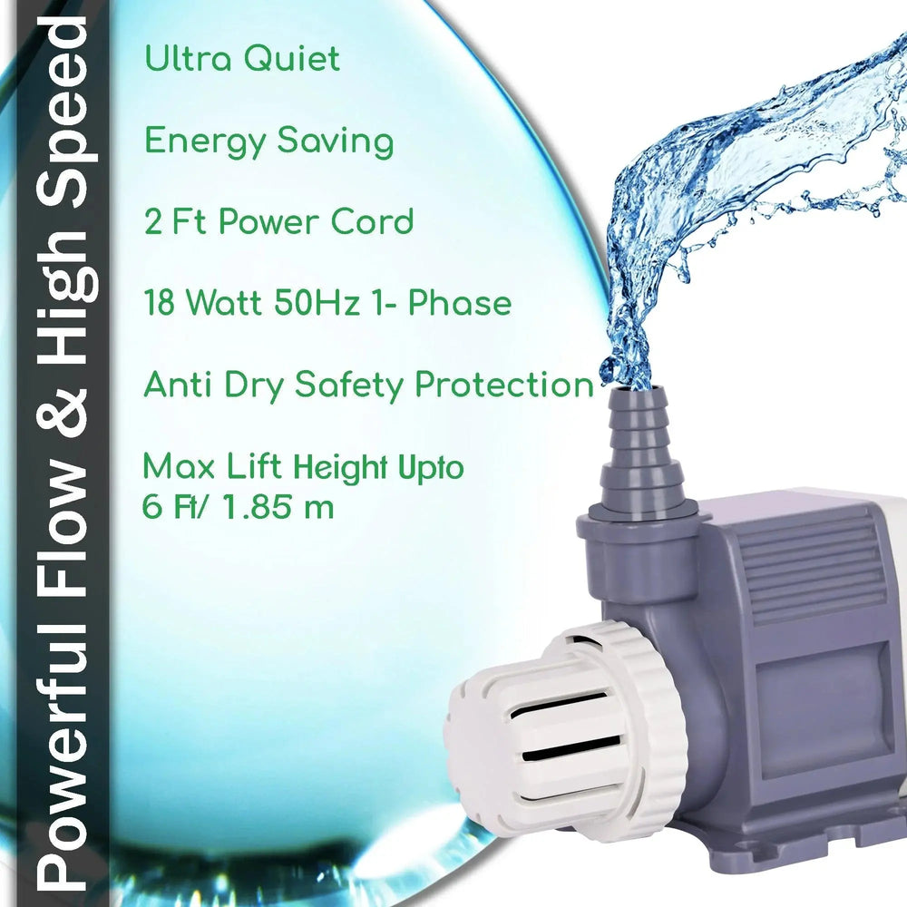 FEDUS Cooler Water Pump, Aquarium water pump, 20 Watt Submersible Small cooler Water Lifting Pump Motor For Ponds, Fountain, Desert Air Cooler, Fish Tank, Statuary, Hydroponics FEDUS