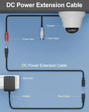 FEDUS Dc Male to Female Plug 1.5M Cable 20AWG DC Power Adapter Extension Cord 2.1mm x 5.5mm DC 12V Power Adapter Dc Extension Cord For CCTV Camera, DVR, NVR, LED Strip, Baby Monitor, IP Camera, Black