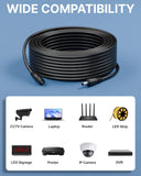 FEDUS Dc Male to Female Plug Cable 20AWG DC Power Adapter Extension Cord 2.1mm x 5.5mm DC 12V Power Adapter Dc Extension Cord For CCTV Camera, DVR, NVR, LED Strip, Baby Monitor, IP Camera, Black