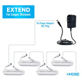 FEDUS Dc Male to Female Plug Cable 20AWG DC Power Adapter Extension Cord 2.1mm x 5.5mm DC 12V Power Adapter Dc Extension Cord For CCTV Camera, DVR, NVR, LED Strip, Baby Monitor, IP Camera, Black
