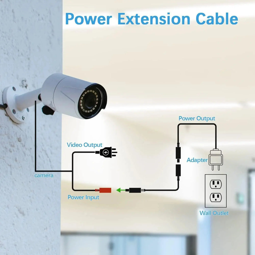 FEDUS Dc Male to Female Plug Cable 20AWG DC Power Adapter Extension Cord 2.1mm x 5.5mm DC 12V Power Adapter Dc Extension Cord For CCTV Camera, DVR, NVR, LED Strip, Baby Monitor, IP Camera, Black FEDUS