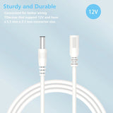 FEDUS Dc Male to Female Plug Cable 20AWG DC Power Adapter Extension Cord 2.1mm x 5.5mm DC 12V Power Adapter Dc Extension Cord For CCTV Camera, DVR, NVR, LED Strip, Baby Monitor, IP Camera, Black