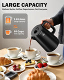 FEDUS Viva Digital Display Temperature Control Electric Kettle, 1.8 Litres 1500W Hot Water Kettle Jug, Insulated Cool-Touch Exterior, Keep Warm & Temperature Settings Auto Shut-Off Boil Dry Protection