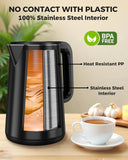 FEDUS Viva Digital Display Temperature Control Electric Kettle, 1.8 Litres 1500W Hot Water Kettle Jug, Insulated Cool-Touch Exterior, Keep Warm & Temperature Settings Auto Shut-Off Boil Dry Protection