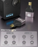 FEDUS EIKON Micro HDMI to HDMI Adapter (Male to Female), 8K@60Hz, 48Gbps High-Speed, Connector Converter, Compatible with GoPro Hero, Raspberry Pi 4/5, Camera to TV/Monitor, Projector (NOT Micro USB) FEDUS