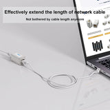 FEDUS Ethernet Cable Coupler, Female to Female, Cat7, Silver, 1 Pack, White