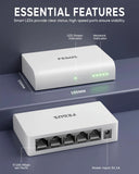 FEDUS PoE Ethernet Switch, 5 Port Gigabit Ethernet Splitter, Plug & Play, Desktop Network Switch Hub, Unmanaged, Compact, with LED, Fanless Quiet, for Internet Cable, Laptop, Router, NAS