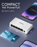 FEDUS PoE Ethernet Switch, 5 Port Gigabit Ethernet Splitter, Plug & Play, Desktop Network Switch Hub, Unmanaged, Compact, with LED, Fanless Quiet, for Internet Cable, Laptop, Router, NAS