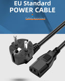 FEDUS European Power Cord IEC 320 C13 to SCHUKO(Europe) CEE7/7, 18 AWG Replacement Europlug AC Power Cable Suitable for Europe PC Computer Power Cord, Europe Monitor, Europe Printer, PDU, Europe UPS
