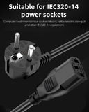 FEDUS European Power Cord IEC 320 C13 to SCHUKO(Europe) CEE7/7, 18 AWG Replacement Europlug AC Power Cable Suitable for Europe PC Computer Power Cord, Europe Monitor, Europe Printer, PDU, Europe UPS