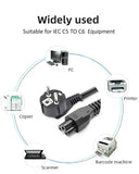 FEDUS European Laptop Computer Power Cord (C5 to SCHUKO(Europe) CEE 7/7) Replacement AC Europlug Mickey Mouse power cord. AC Cable Wire Suitable for HDTV, TVs, Printers, Monitor