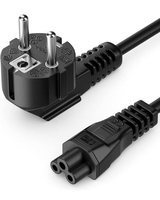 FEDUS European Laptop Computer Power Cord (C5 to SCHUKO(Europe) CEE 7/7) Replacement AC Europlug Mickey Mouse power cord. AC Cable Wire Suitable for HDTV, TVs, Printers, Monitor