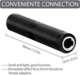 FEDUS 1/4 Inch Female to Female Coupler 6.35 mm TRS/TS Audio Connector, TRS Stereo and Mono Jack Adapter Joiner, Headphones Cable Extension Connector for Amplifier Speaker Guitar Sound (Pack 1)