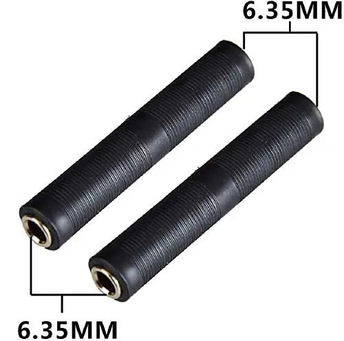 FEDUS 1/4 Inch Female to Female Coupler 6.35 mm TRS/TS Audio Connector, TRS Stereo and Mono Jack Adapter Joiner, Headphones Cable Extension Connector for Amplifier Speaker Guitar Sound (Pack 1) FEDUS