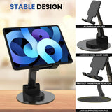 FEDUS FEMO Mobile Holder Stand 360° Rotation Mobile Stand Portable & Foldable Mobile Holder with Adjustable Angles for Perfect View, Lightweight, Universal Mobile Stand for Smartphones, Tablets, iPad