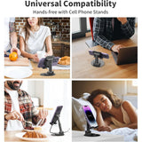 FEDUS FEMO Mobile Holder Stand 360° Rotation Mobile Stand Portable & Foldable Mobile Holder with Adjustable Angles for Perfect View, Lightweight, Universal Mobile Stand for Smartphones, Tablets, iPad
