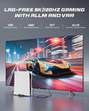 FEDUS Fiber Optic HDMI Cable Long, 8K@60Hz 4K@120Hz in-Wall Rated HDMI 2.1, 48Gbps Ultra High Speed Slim Flexible HDMI to HDMI Cable cord with Dolby Vision Atmos, HDR, eARC, HDCP For TV, Soundbar