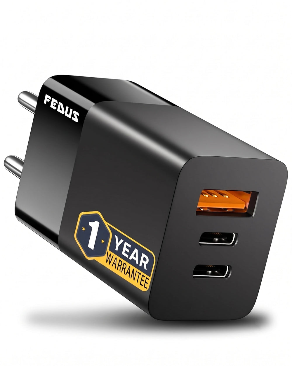FEDUS Gan charger, fast charger Gan Adapter Type C & USB port Fast Charging Adapter Wall Charger for Samsung, iPhone, Tab/Pad MacBook, Dell, HP, ASUS, 100W, 65W, 45W, Devices FEDUS