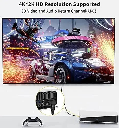 FEDUS Gold Plated HDMI Male to Female Converter Connector Adapter 270 Degree L Shape Angle Converter, HDMI L Shape Flat Extender, for HDTV, Plasma TV, LED, LCD Pack-1 – Black FEDUS