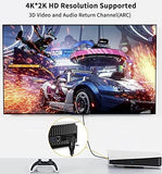 FEDUS Gold Plated HDMI Male to Female Converter Connector Adapter 270 Degree L Shape Angle Converter, HDMI L Shape Flat Extender, for HDTV, Plasma TV, LED, LCD Pack-1 – Black