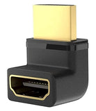 FEDUS Gold Plated HDMI Male to Female Converter Connector Adapter 270 Degree L Shape Angle Converter, HDMI L Shape Flat Extender, for HDTV, Plasma TV, LED, LCD Pack-1 – Black