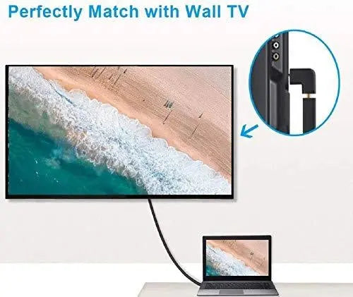 FEDUS Gold Plated HDMI Male to Female Converter Connector Adapter 90 Degree L Shape for HDTV, Plasma TV, LED, LCD, Etc Black Pack-1 FEDUS