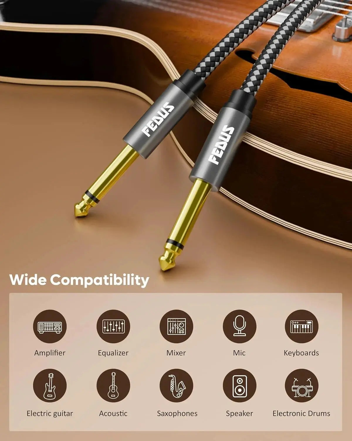 Musical Instrument Cables Pluged In Musical Instrument Cables Online in India | Guitar, Mixer – FEDUS