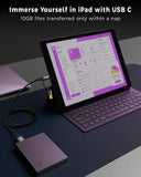 FEDUS Hard Disk Cable Hard Drive Connector USB 3.1 C to Micro B, External Hard Disk Cable for Portable External Hard Drives,WD Elements,Sea gate,Toshiba,Samsung M3 1TB/Galaxy S5/Note 3