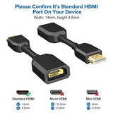FEDUS HDMI Connector, HDMI Jointer, HDMI Extension Cable, HDMI Extension Cable Small, HDMI Male to Female Adapter, HDMI to HDMI Connector, HDMI Adapter, Extension Coupler (4.5 inch 10cm) Pack 2