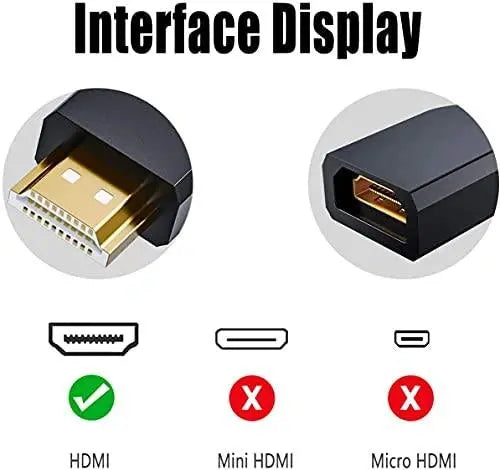 FEDUS HDMI Connector, HDMI Jointer, HDMI Extension Cable, HDMI Extension Cable Small, HDMI Male to Female Adapter, HDMI to HDMI Connector, HDMI Adapter, Extension Coupler (4.5 inch 10cm) Pack 2 FEDUS