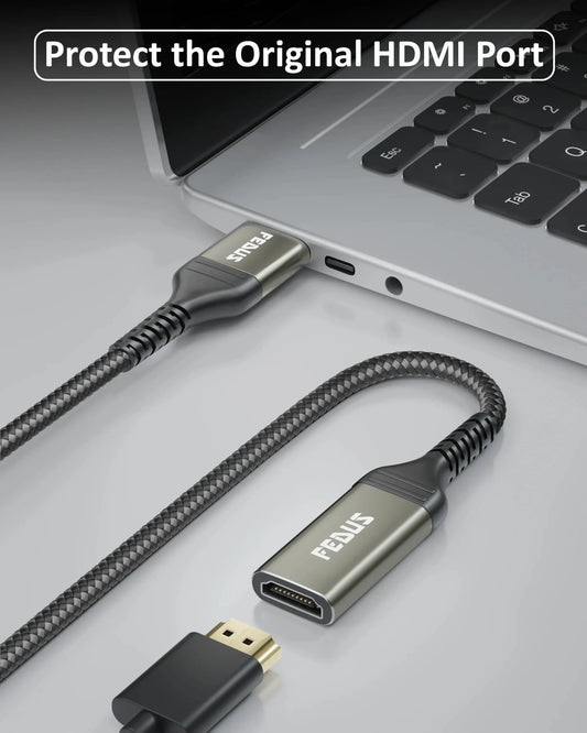 FEDUS HDMI Extension Cable Support 4K@60Hz 3D HDR, Male to Female HDMI Extender Adapter Connector Cord For MacBook Pro, TV Stick PS5 PS4, Laptop, PC, Blu Ray, Google Chromecast, HDTV, Monitor Cheeku Technologies