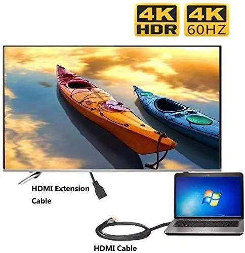 FEDUS hdmi male to female cable, hdmi extension cable for Xbox, PS3/PS4, Blu Ray Player, HDTV, Laptop/PC Support 4K 3D Resolution FEDUS