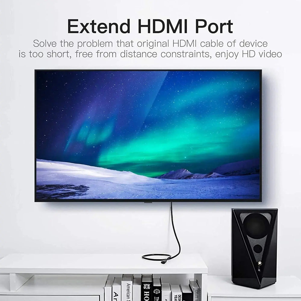 FEDUS hdmi male to female cable, hdmi extension cable for Xbox, PS3/PS4, Blu Ray Player, HDTV, Laptop/PC Support 4K 3D Resolution FEDUS