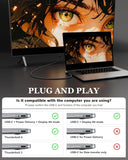 FEDUS HDMI to Type C Cable 1M, USB Type C to HDMI Cable Converter, 4K@60Hz HDMI Adaptor for Monitor Home Office and MAC Thunderbolt 3/4 Compatible for Laptop, Mobile, iPad Pro, MacBook, Chromebook, TV