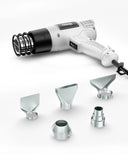 FEDUS Heat Gun Hot Air Gun Temperature Machine 1800W 5 Nozzles Included, 2 Temp Settings Great for industrial use & Crafts, Removing & Drying Paint, Shrink Tubing/Wrapping Packing, Bend Pipes, Epoxy Resin, Grey