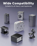 FEDUS Heavy Duty Extension Board 16amp 3000 Watts Heavy Load Capacity Electric Power Extension Switch Cord Strip for Microwave Oven,EV Charger Charging,Iron Press, Induction Stove, AC