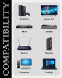 FEDUS Heavy Duty Outdoor Cat6 Cable Weatherproof/UV Resistant 10000mbps Ethernet Cable Suitable for Direct Burial Installations Ethernet Patch LAN Cable,Internet cable Network Cord White