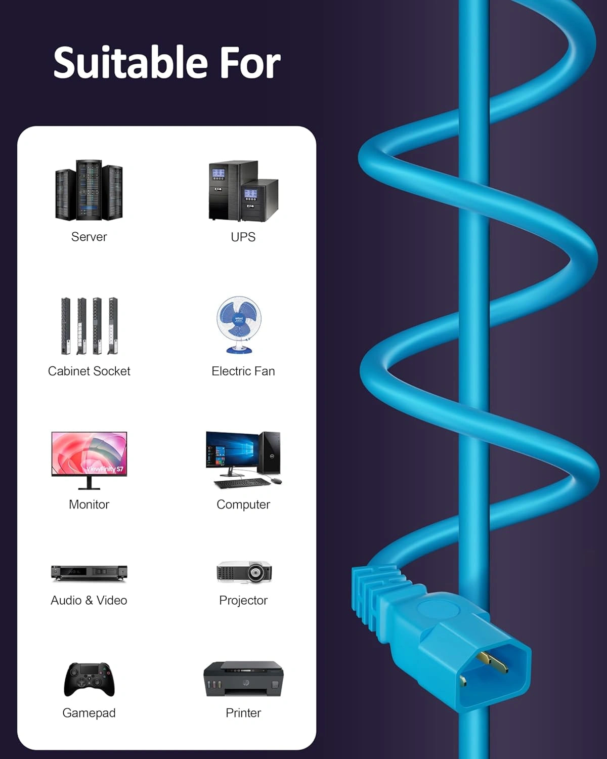 link power cable cyan