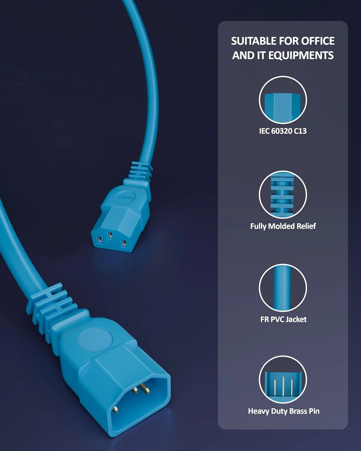 link power cable cyan