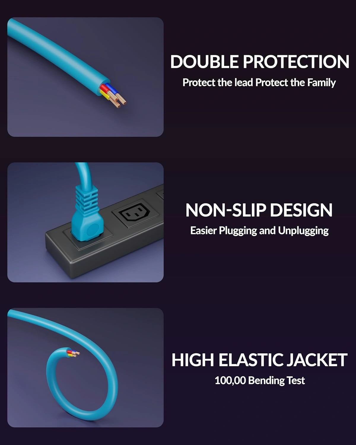 link power cable cyan