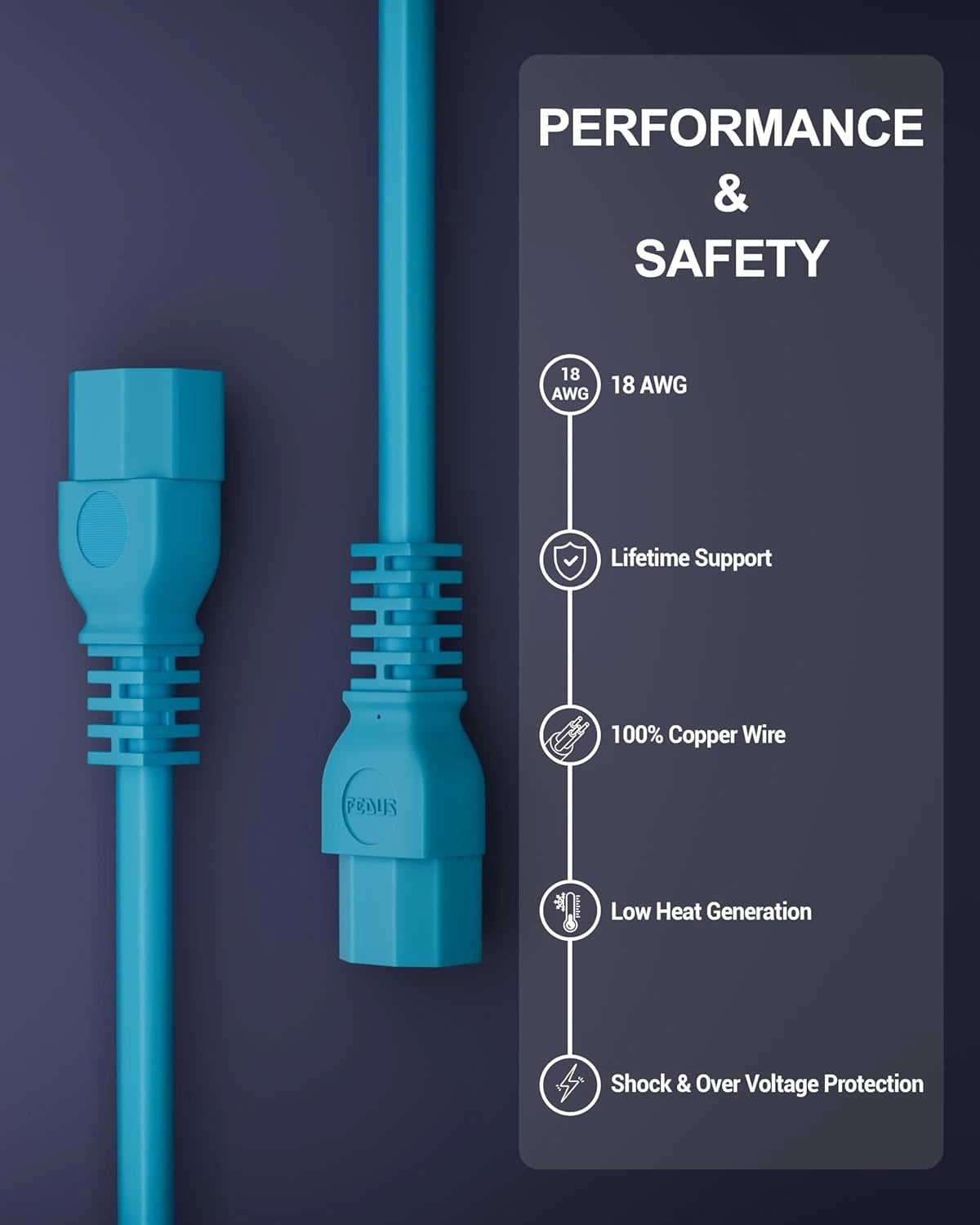 link power cable cyan