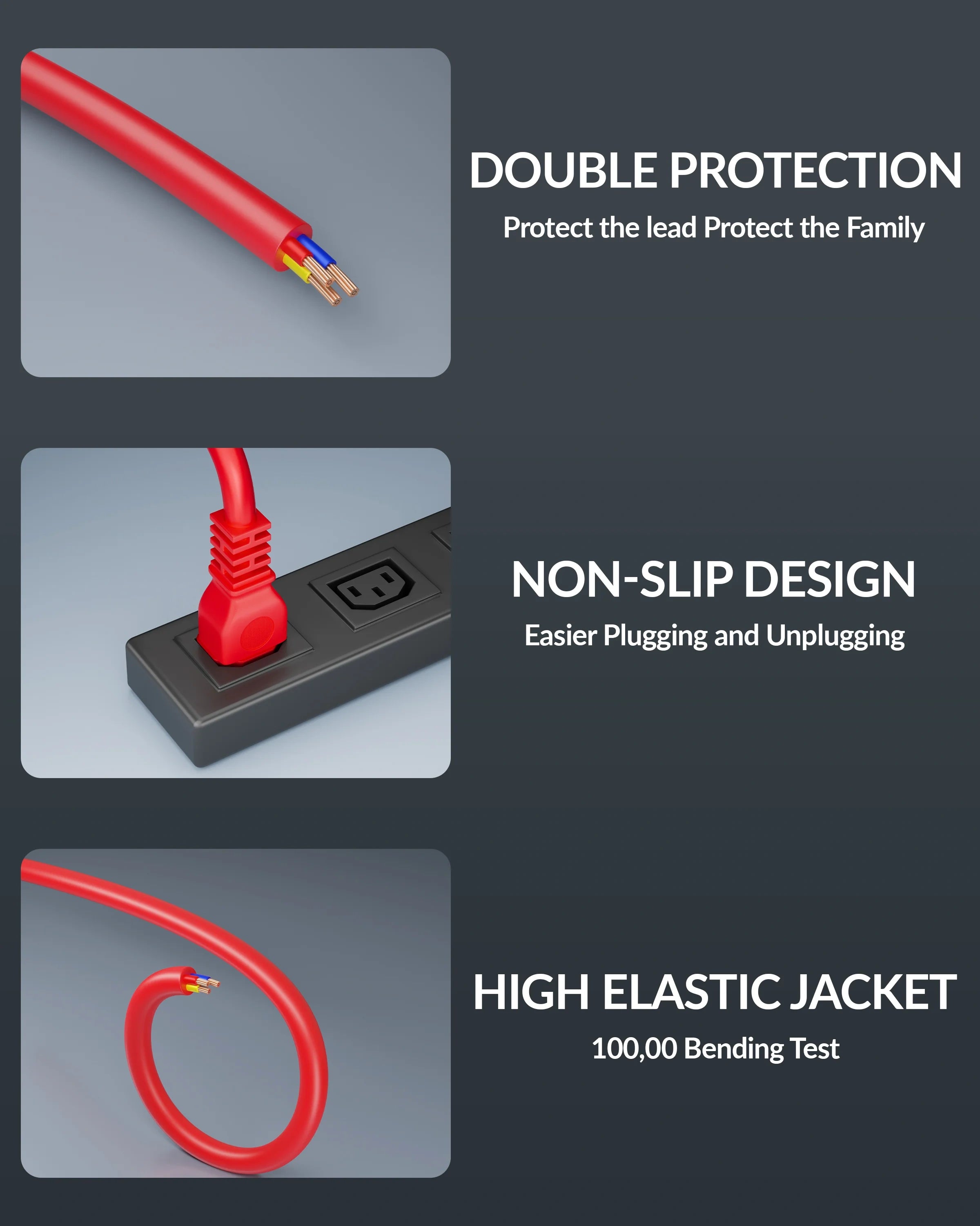 link power cable red