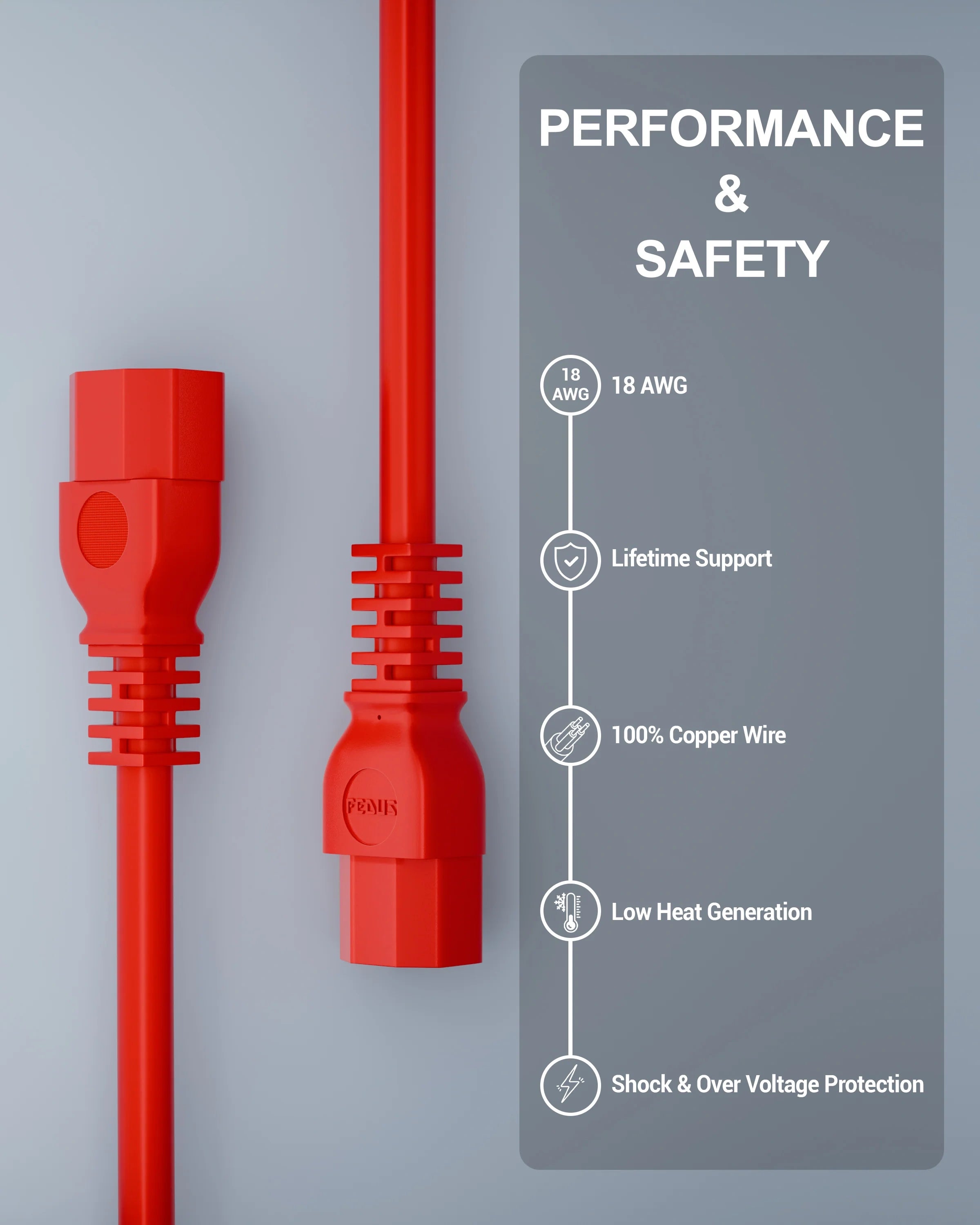link power cable red