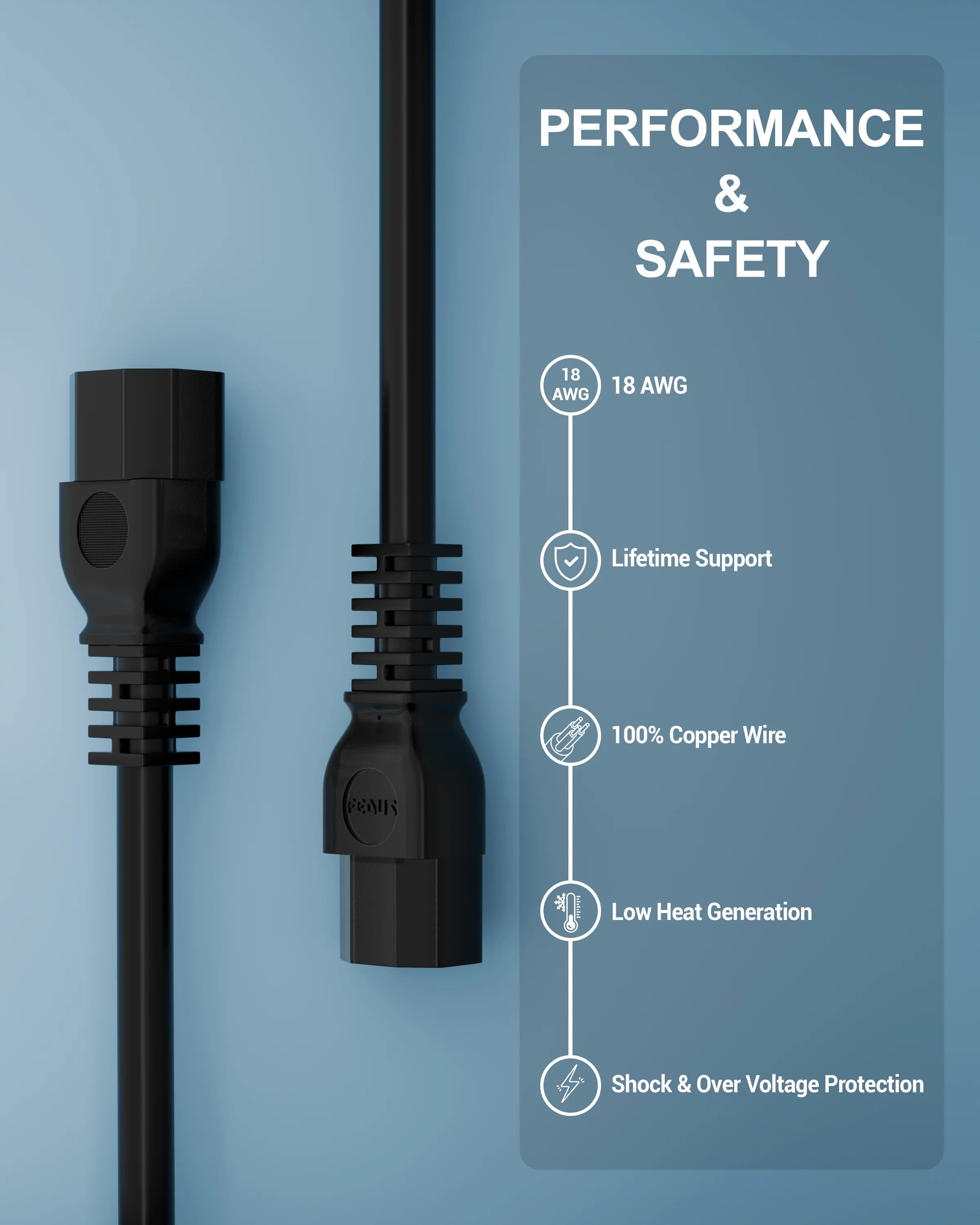 link power cable black