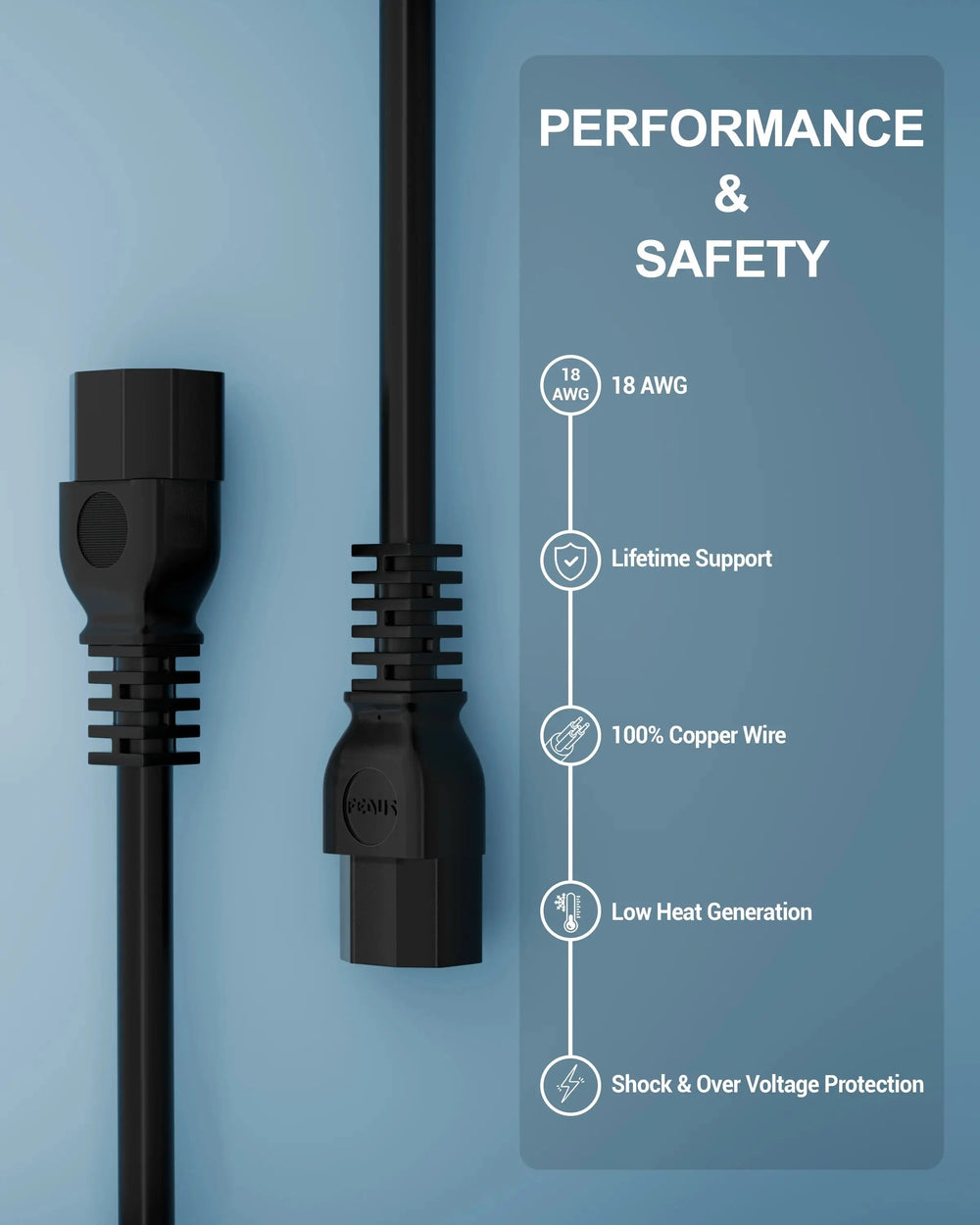 link power cable black