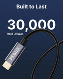 FEDUS L-Shape 4.9 Feet USB 100W Type-C to Type C Cable, 5Gbps 100W PD 3.0 Fast Charging USB C Wire Cord, Compatible with iPhone, SSD Hard Drive, MacBook, iPad, Pixel, Galaxy, C-Type Devices