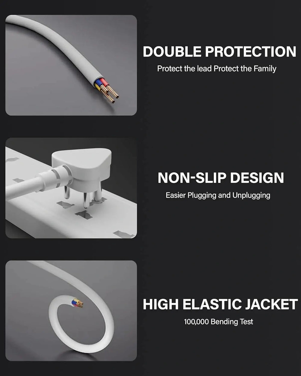 FEDUS 3 Pin AC Laptop Power Cord Cable Notebook Computer Replacement Charger Cord Wire 18AWG Laptop Adapter Power Cable Laptop Charger Power Cord Universal Mickey Mouse Connector Power Cord FEDUS
